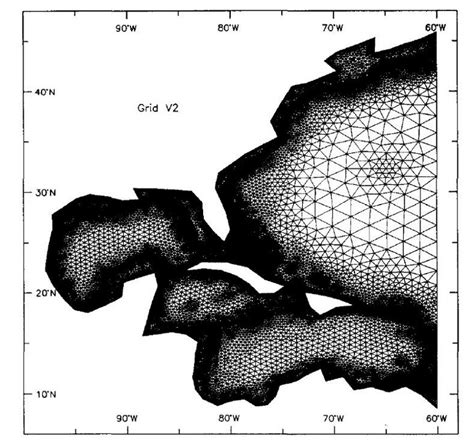 1 Unstructured Graded Finite Element Meshes Of The Western North Download Scientific Diagram