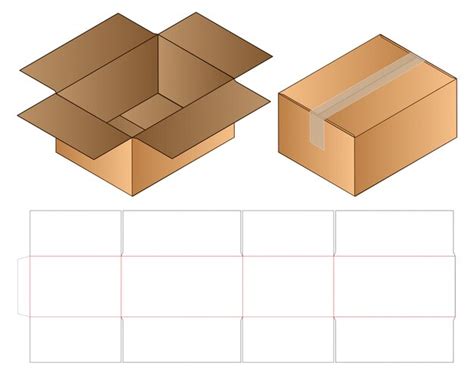 Caja De Embalaje Troquelado Dise O De Plantilla Vector Premium