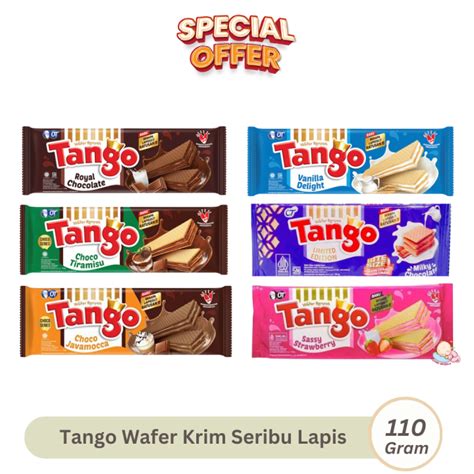 Tango Wafer 110gr Wafers Renyah Lapis Krim Berbagai Macam Rasa Tanggo