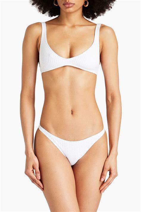 Melissa Odabash Perforated Low Rise Bikini Briefs The Outnet