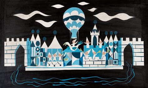 Mary Blair it's a Small World Concept Art 1964 Blue on Black. Mary Blair Print - Etsy