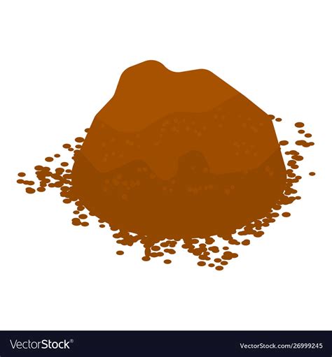 Cocoa Powder Icon Isometric Style Royalty Free Vector Image