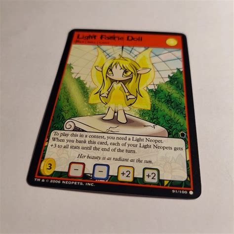 Neopets Tcg 91100 Light Faerie Doll Haunted Woods Single Card Wotc