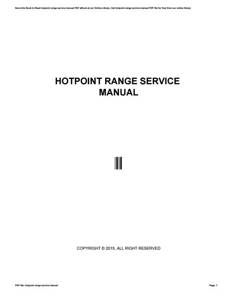 Hotpoint range service manual by reddit53 - Issuu