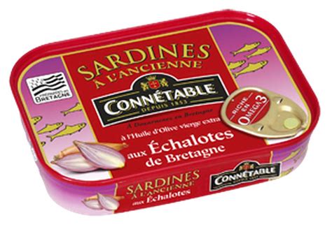 Sardines à l huile d olive et échalotes de Bretagne Connétable 115 g