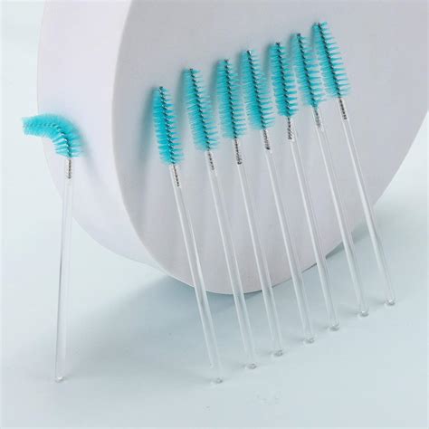 300 Pcs Disposable Blue Spoolies Mascara Wand Eyelashes Brushes For Eyebrow Eye Lash Extension