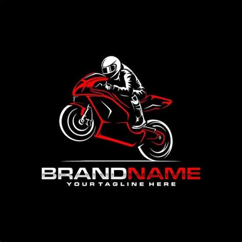 Sport Bike Rider Logo Template