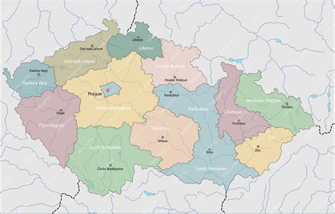 Карта чехии | Премиум векторы