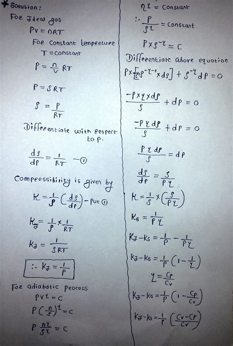 Solved Express The Difference Between The Isothermal And Isentropic