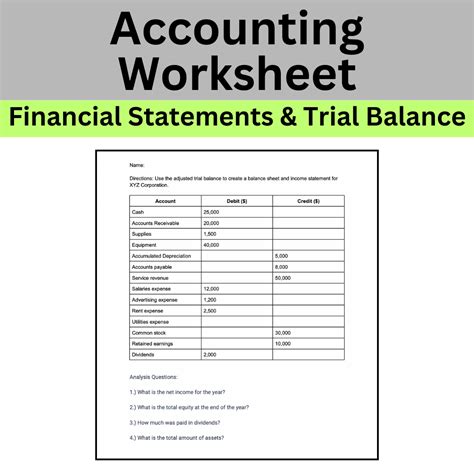 Accounting Worksheet Meaning Objective Benefits And Format Worksheets Library