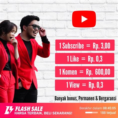 Jual Youtube View Monetisasi Subscribe Real User Indonesia Like View