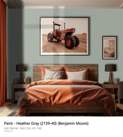 benjamin moore heather gray   paint color codes matching