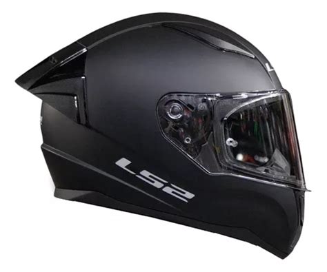 Casco Integral Para Moto Ls Rapid Ff Negro Mate Liso Talla L Cm