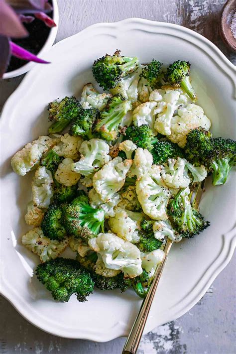 Roasted Cauliflower And Broccoli ⋆ 5 Ingredients 30 Minutes