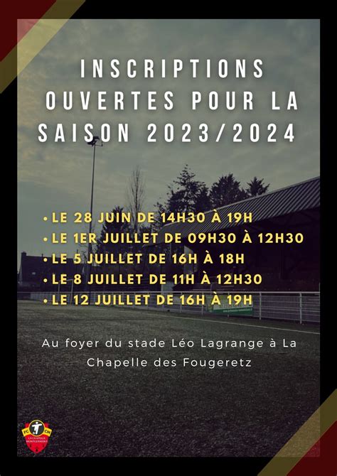 Inscriptions Licences Saison 2023 2024