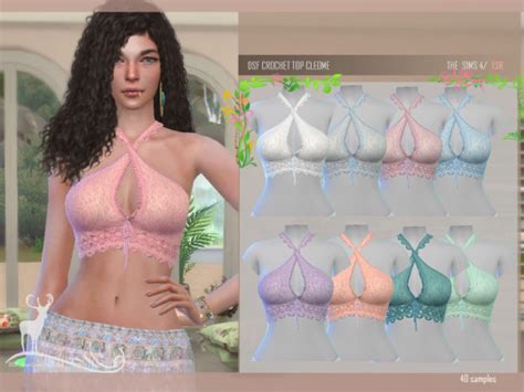 Mods Sims Cc On Tumblr Dansimsfantasy S Crochet Top Cleome