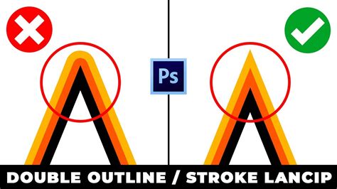 Tutorial Double Outline Stroke Lancip Di Photoshop YouTube