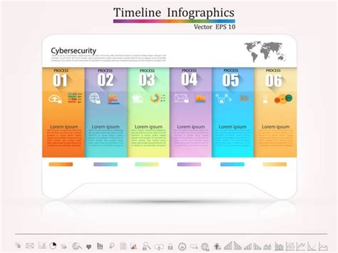 Business Graphics Data Element Templates Sets Chart Graph Timeline