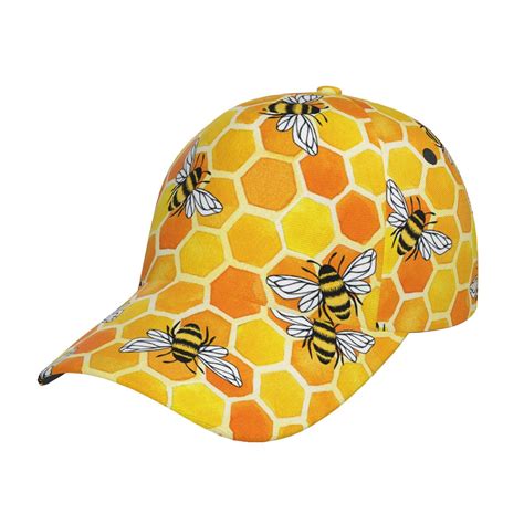 Daiia Honeycombs Baseball Cap Men Women Classic Adjustable For Running