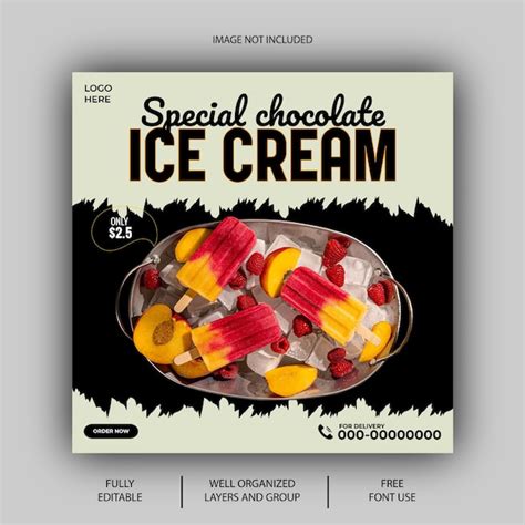 Premium Vector Free Eps Vector Special Delicious Chocolate Ice Cream