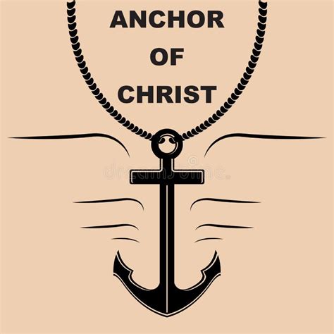 Christian Anchor With A Cross Bible Birds Heart And Pearl Stock