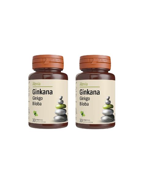 Pachet Ginkana Ginkgo Biloba 40mg 30 30 Comprimate Alevia