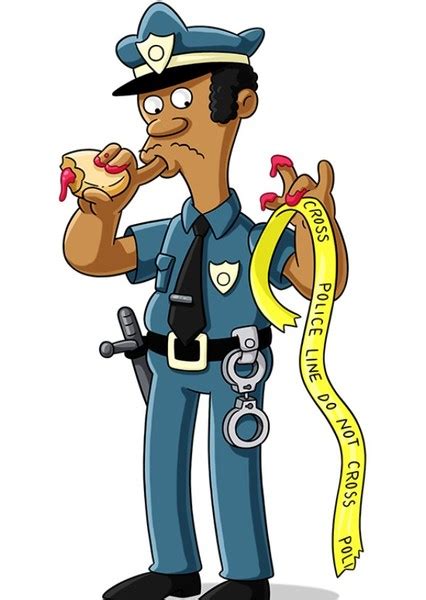 Lou The Simpsons Funny Police Sticker Pro Sport Stickers