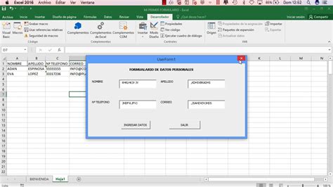 Formulario En Excel Para Ingresar Datos De Manera F Cil Al Desde Hot