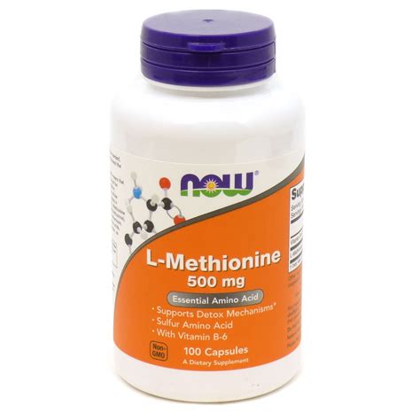 Now Foods L Methionine 500 Mg 100 Capsules Walmart Walmart