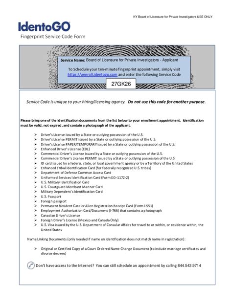 Fillable Online Kpi Ky Fingerprint Service Code Form Gk Fax Email