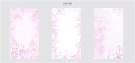 Premium Vector Collection Of Pink Watercolor Background And Line Drawing