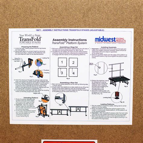 Midwest Folding 4x6 Fixed Height Transfold Stage Stagedrop