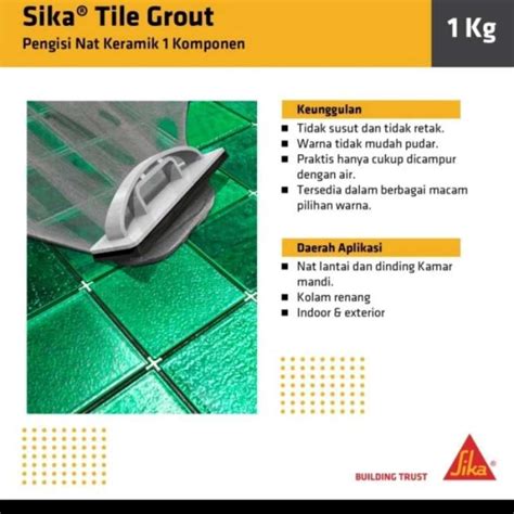 Jual Sika Tile Grout Semen Pengisi Nat Keramik Marmer Granit Warna 1 Kg