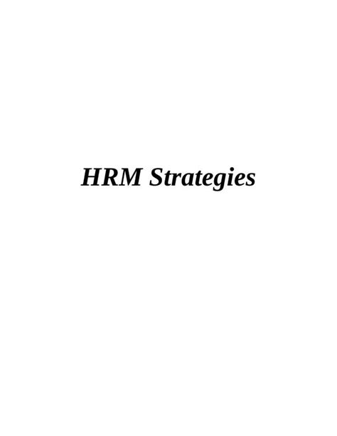 Role Of Strategic HRM System In Health And Social Care Sectors Using