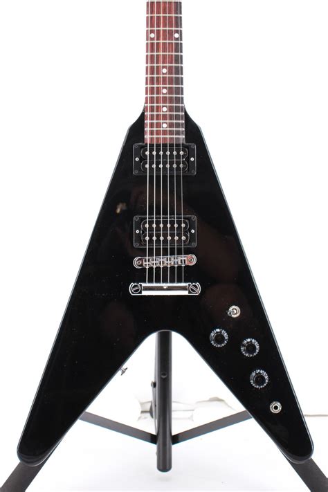 Gibson 80s Flying V Electric Guitar Ebony