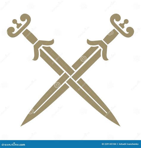 Two Crossed Battle Viking Axes And Viking Shield Vector Illustration