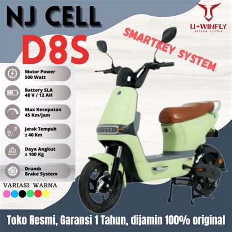 Jual SEPEDA LISTRIK U WINFLY TERBARU DRAGONFLY 8 Df8s D8S 48V 12AH