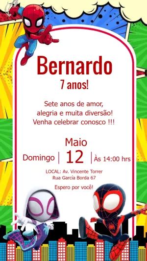 Invitación de cumpleaños de Spidey y sus increíbles amigos Un