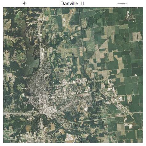 Aerial Photography Map of Danville, IL Illinois