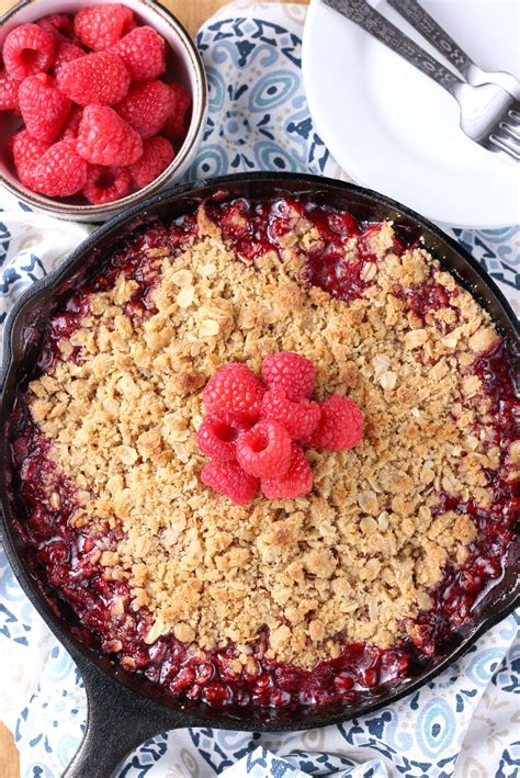 Grilled Skillet Raspberry Crisp A Kitchen Addiction