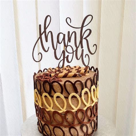 Personalised Thank You Cake Topper Etsy Uk