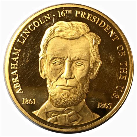 #American Mint Abraham Lincoln Commemorative Coin - 24kt Gold Layered ...