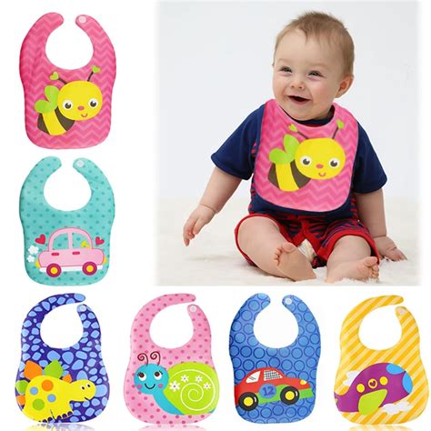 Unisex Kids Baby Bibs Burp Cloths Waterproof Bibs Boys Girls Infants ...