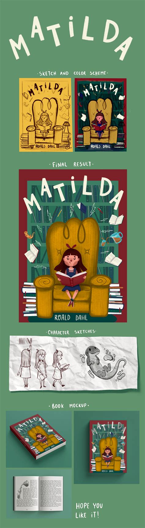 Matilda - Book Cover Illustration :: Behance