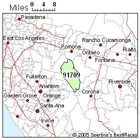 Chino Hills Zip Code Map – Map Vector