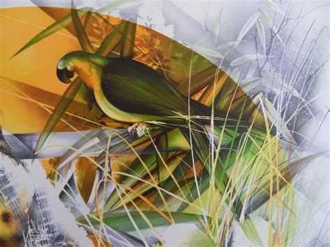 Raymond Poulet Nude With Parrot Original Signed Lithograph Post War Modern Art Plazzart