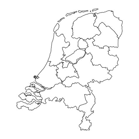 Netherlands Map With Provinces Vector Illustration Vector