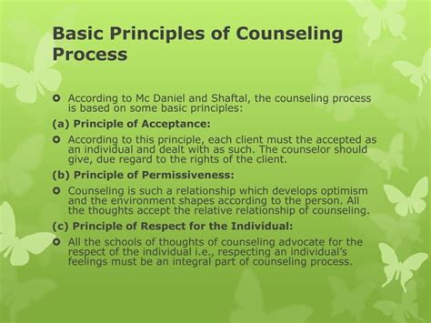 Principles Of Counselling Ppt