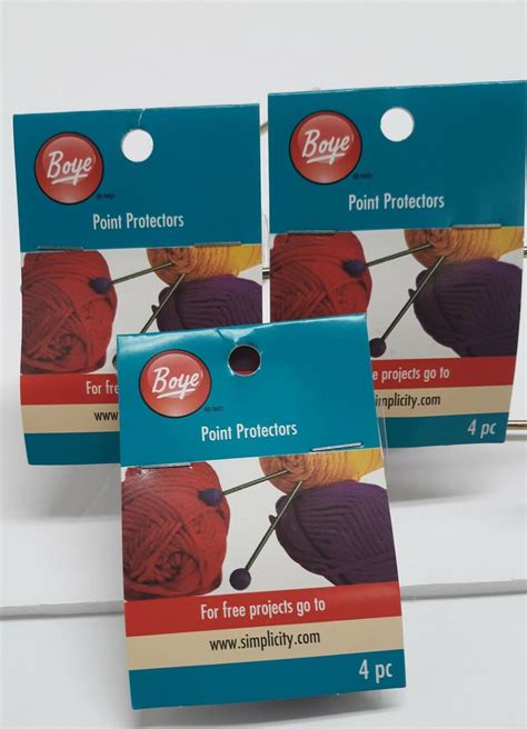 Boye Yarn Ball Knitting Needle Point Protectors 3 4 Packs