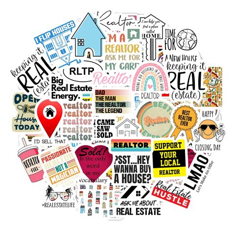 Amazon BulbaCraft 100 Pcs Funny Realtor Stickers Real Estate